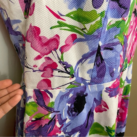 Black Label sz:16 Purple & Pink Floral Dress - Picture 6 of 15